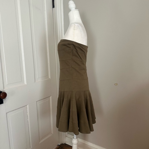 See by Chloe Olive Green Strapless Dress 10 EUC - Picture 2 of 9